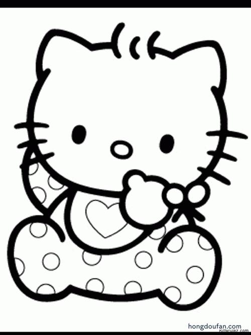 kitty猫的简笔画 kitty猫的简笔画卡通