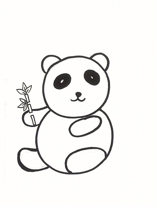 卡通熊猫简笔画 卡通熊猫简笔画图片