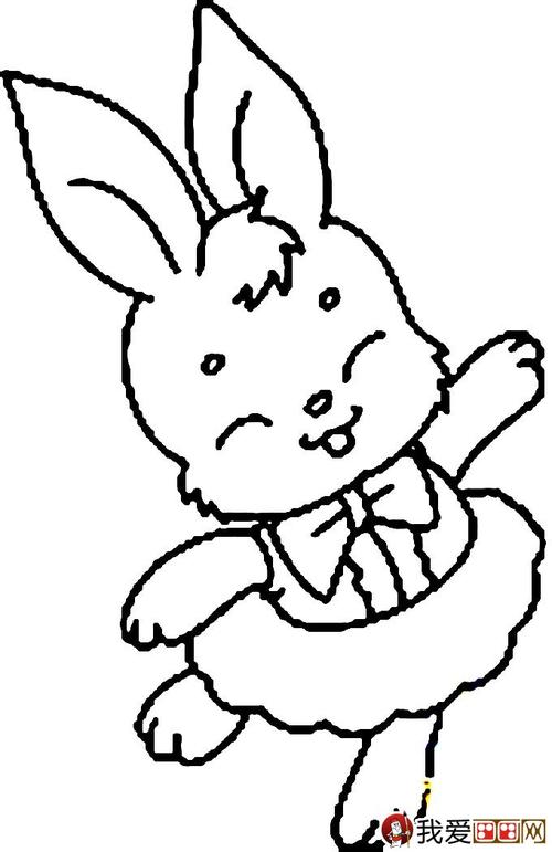 我要画一只小白兔图片