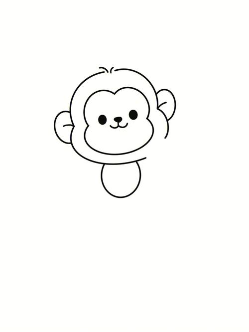卡通猴子简笔画