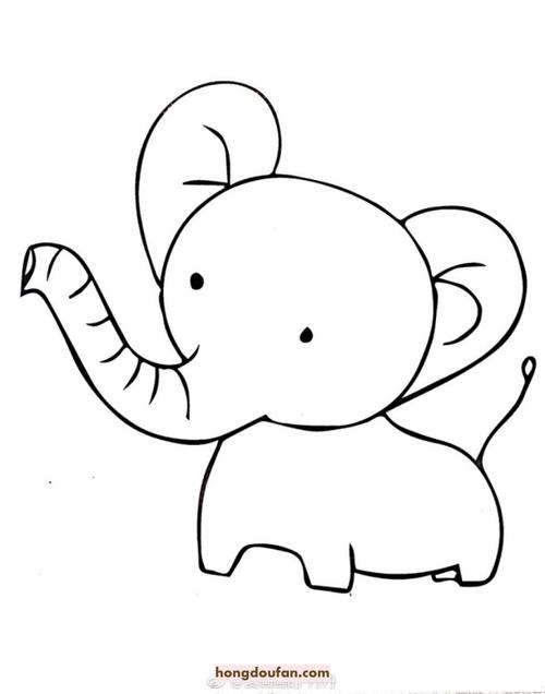 大象简笔画可爱又简单 大象简笔画可爱又简单彩色