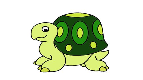 小乌龟简笔画彩色 小乌龟简笔画彩色可爱