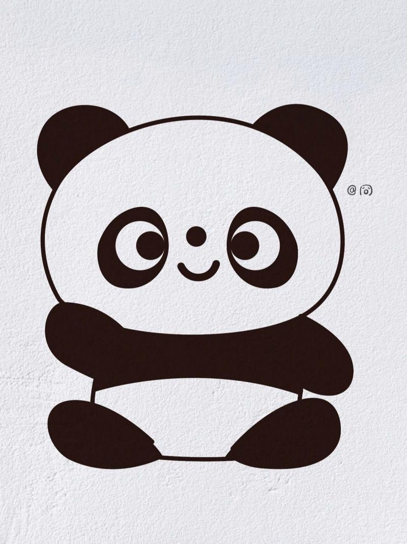 大熊猫简笔画可爱又简单