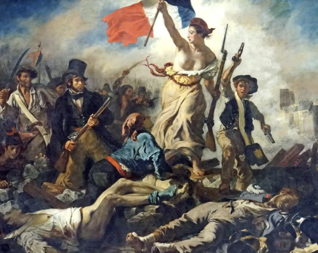 法国大革命油画 法国大革命油画自由引导女神
