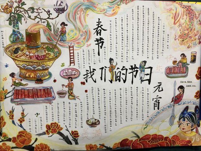 春节元宵节传统文化手抄报 手抄报简单又漂亮