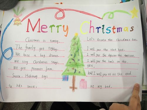 圣诞节英语手抄报五年级