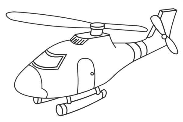 直升飞机的简笔画