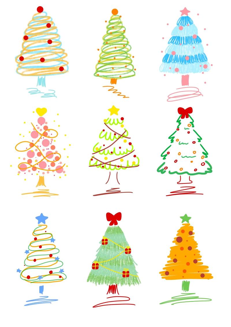 简笔画圣诞树图片