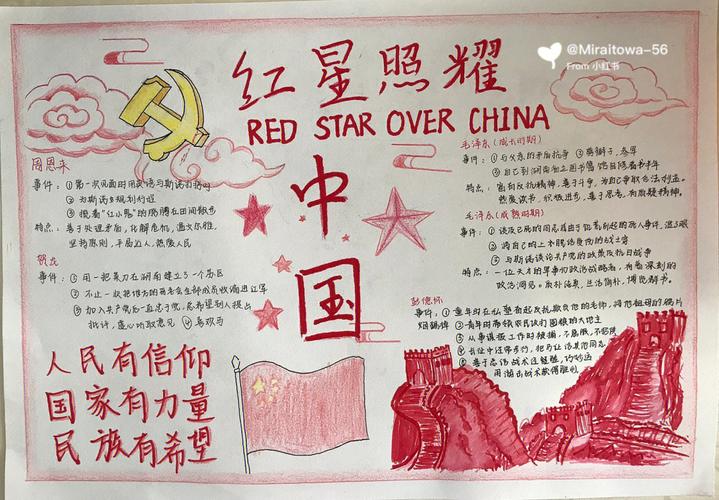 红星照耀中国 手抄报