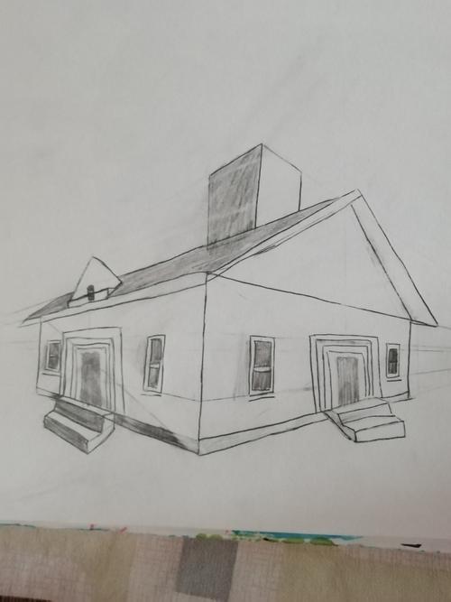 房子简图素描图片