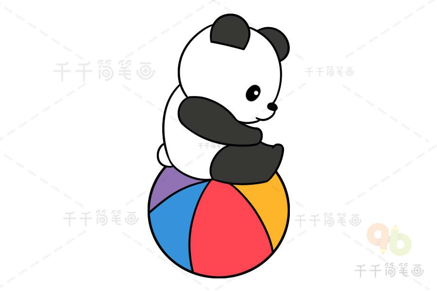 熊猫简笔画可爱 国宝大熊猫简笔画可爱