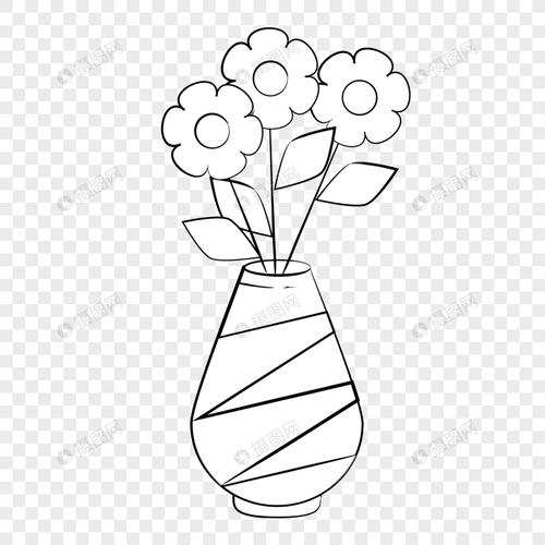 怎么画花瓶 怎么画花瓶里的花
