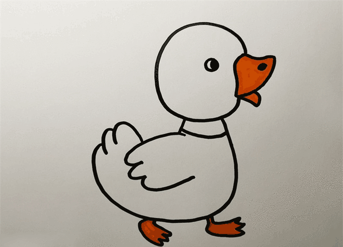 可爱鸭子简笔画 可爱鸭子简笔画彩色