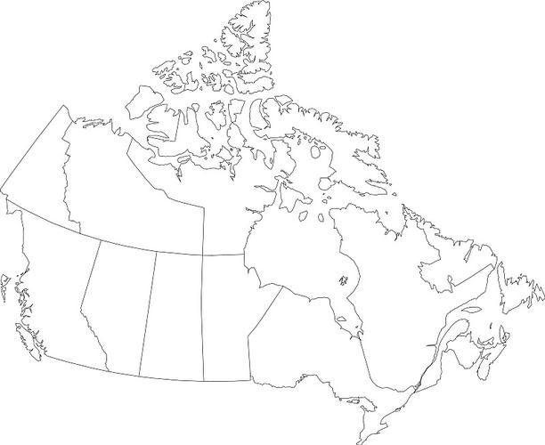加拿大地图简笔画 加拿大地图简笔画图片
