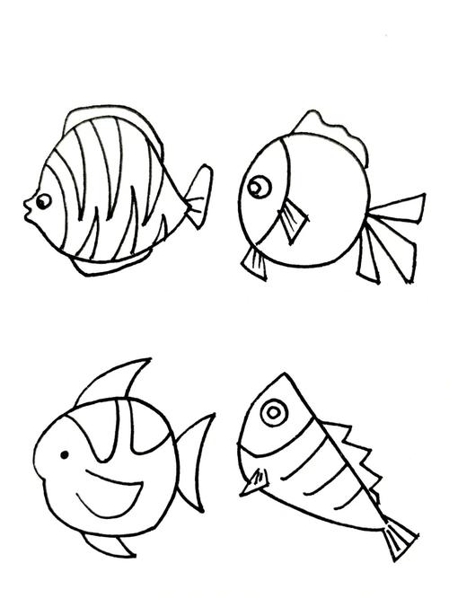 鱼图片简笔画 鱼图片简笔画涂色
