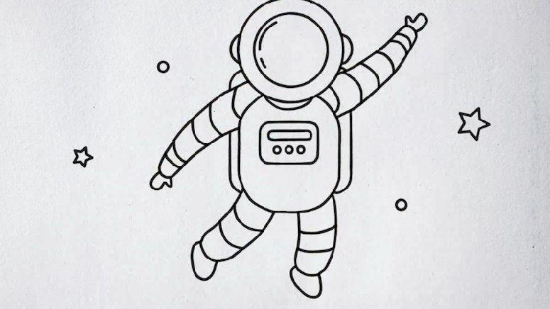 宇航员简笔画 宇航员简笔画太空人