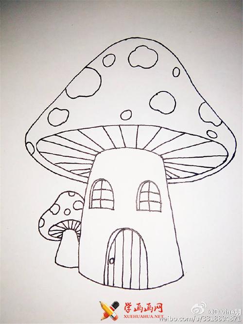 蘑菇屋简笔画 蘑菇屋简笔画彩色