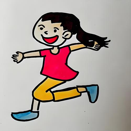 跑步的小人简笔画 跑步的小人简笔画小女孩