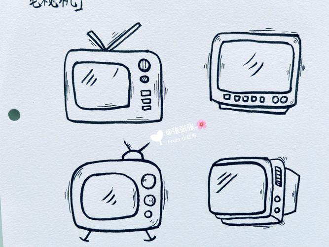 现代电视机简笔画 现代电视机简笔画图片彩色