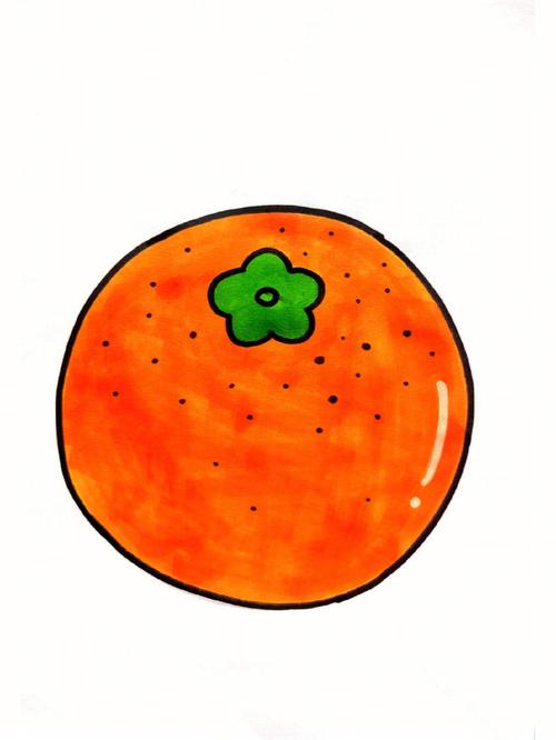 橘子简笔画可爱
