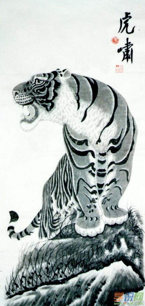 中国水墨画老虎 中国水墨画老虎的画法