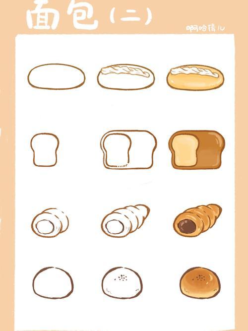 面包可爱简笔画 面包可爱简笔画图片