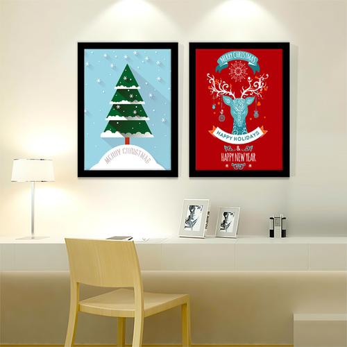 圣诞树装饰画 圣诞树装饰画图片