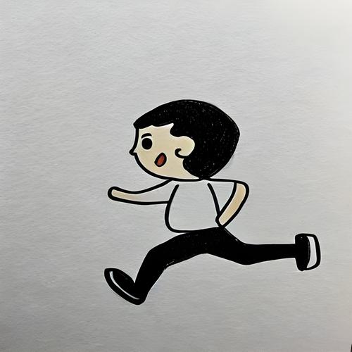 小人跑步简笔画