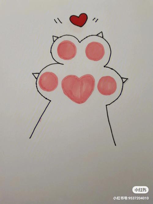 可爱猫爪简笔画