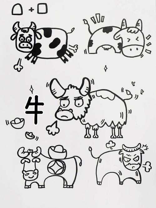 简笔画牛的画法 简笔画牛的画法儿童