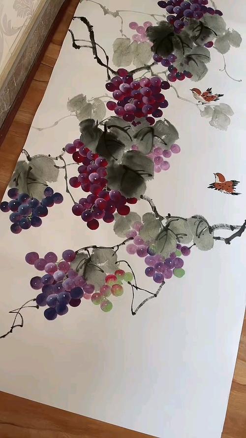 国画葡萄的画法步骤 国画葡萄的画法步骤视频教程