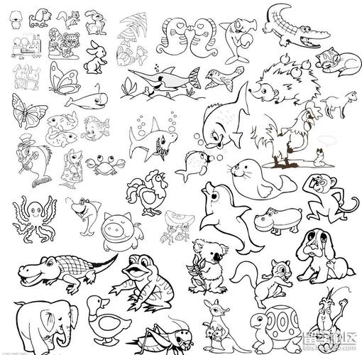 100种可爱动物简笔画 100种可爱动物简笔画彩色