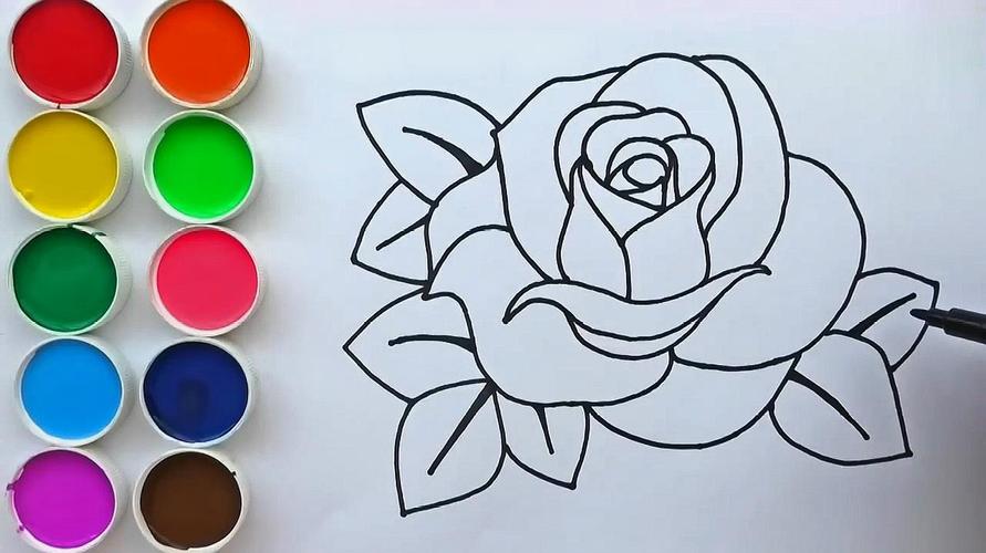 简笔玫瑰花的画法图片 玫瑰花的画法简笔画