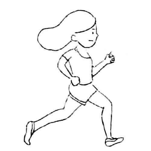 跑步的人怎么画简笔画