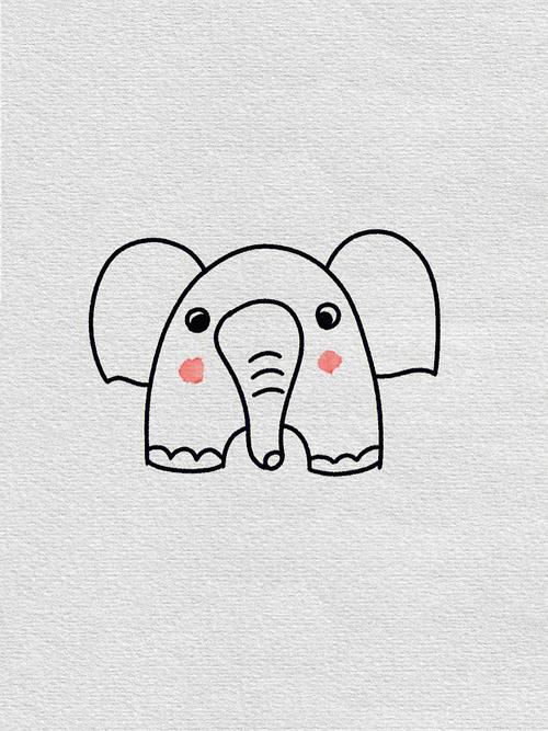 大象简笔画可爱又简单 大象简笔画可爱又简单彩色
