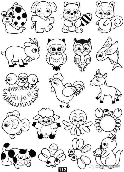 100种小动物的简笔画 100种小动物的简笔画