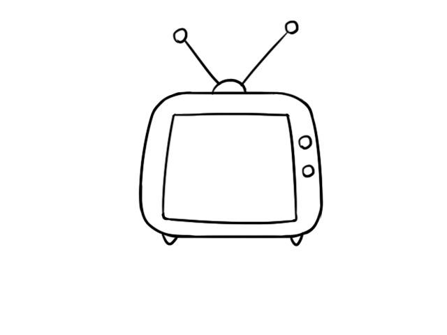 电视机的简笔画 电视机的简笔画