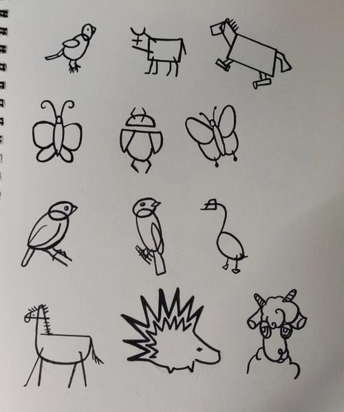 动物儿童简笔画