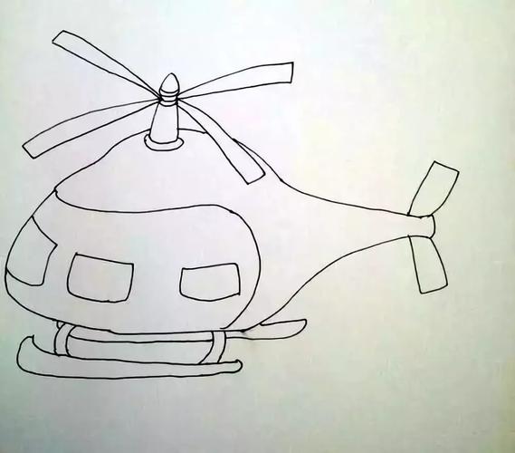 直升飞机图片简笔画