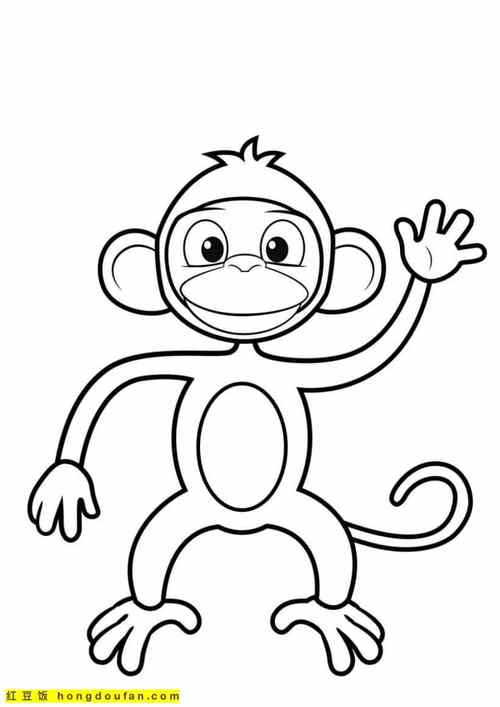 小猴的简笔画简单