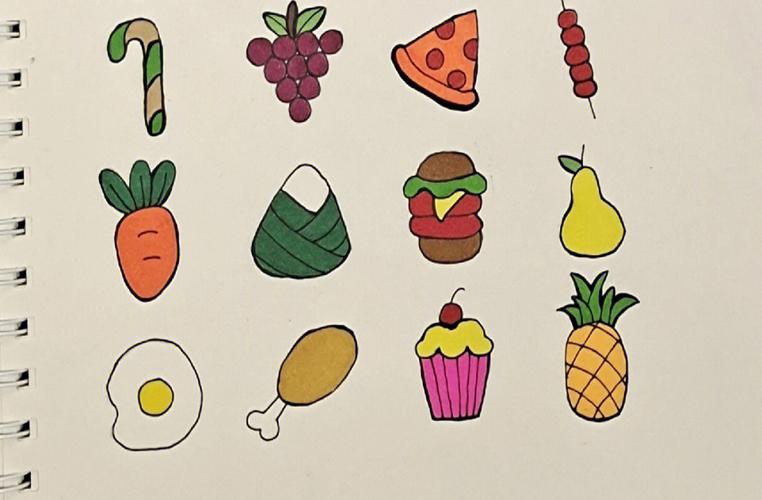 食物的图片简笔画 食物的图片简笔画彩色