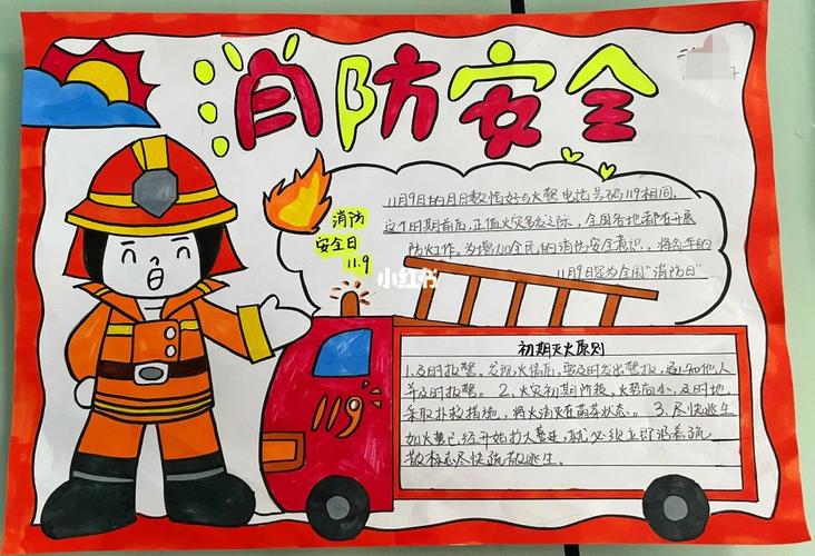 二年级消防手抄报简单又漂亮