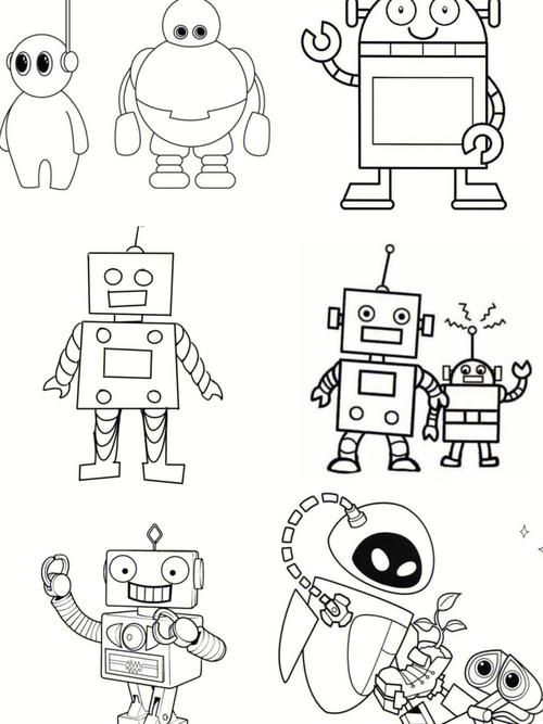 机器人简笔画大全 机器人简笔画大全儿童彩色