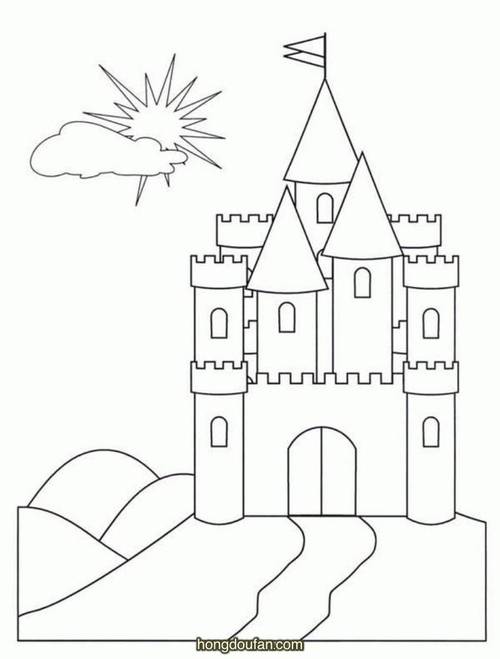 城堡的简笔画 手指画城堡的简笔画