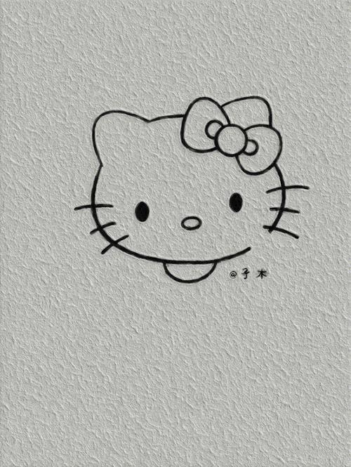 凯蒂猫简笔画可爱 凯蒂猫简笔画简单
