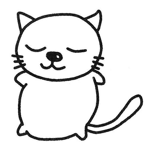 儿童画小猫简笔画