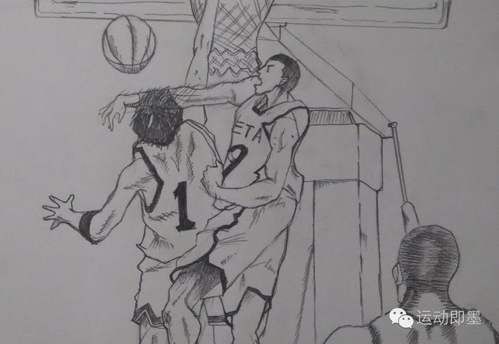 篮球比赛怎么画简单图片