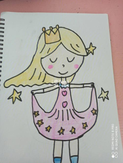 儿童简笔画小公主