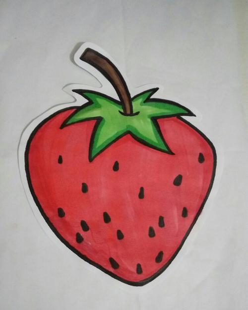 草莓简笔画图片 草莓简笔画图片带颜色