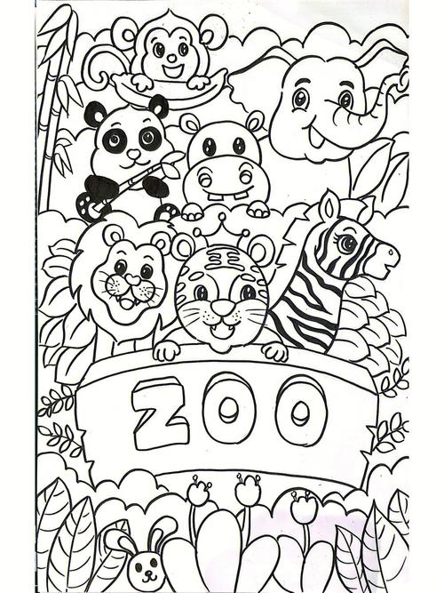 动物园里的动物简笔画 动物园里的动物简笔画图片大全简单